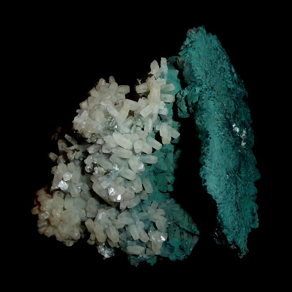 Celadonita, Calcita, Cuarzo Var. Amatista