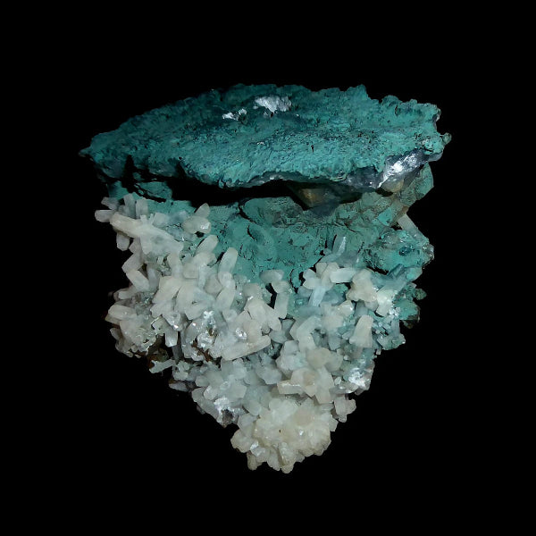 Celadonita, Calcita, Cuarzo Var. Amatista