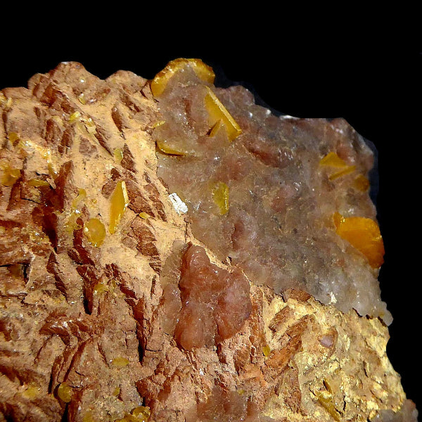 Wulfenita, Galena, Barita