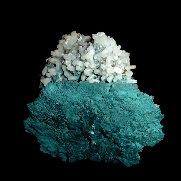 Celadonita, Calcita, Cuarzo Var. Amatista