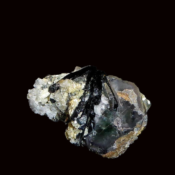 Hialita Var. Opalo, Fluorita, Turmalina - U.V.